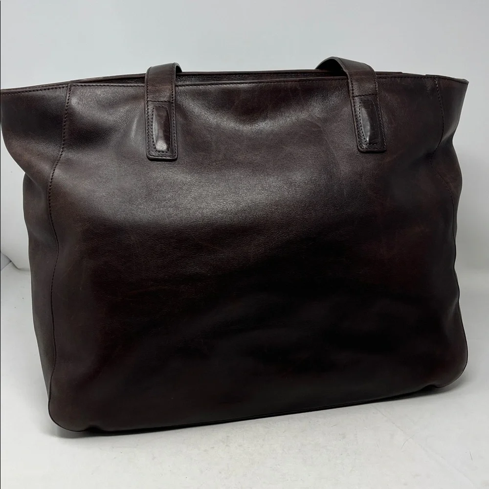 VINTAGE COACH 1997 LEGACY ZIPPER TOP TOTE CALFSKIN LEATHER MADE IN ITALY - Picture 6 of 17